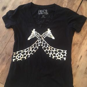 2 for $15 Giraffe Graphic  T-shirt